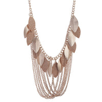 Rose Gold Leaf Chain Drape Necklace - link has visual effect only