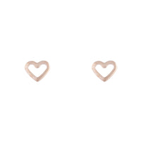 Rose Gold Open Heart Stud Earrings - link has visual effect only