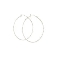 Silver Diamond Cut Hoop Earrings - link has visual effect only