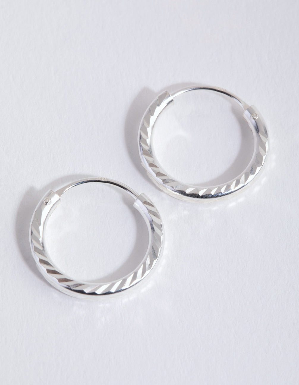 Sterling Silver Diamante Dangle Hoop Earrings - Lovisa