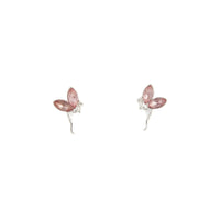Rhodium Metal Fairy Stud Earrings - link has visual effect only