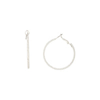 Classic Silver Round Hoop Earrings - link has visual effect only