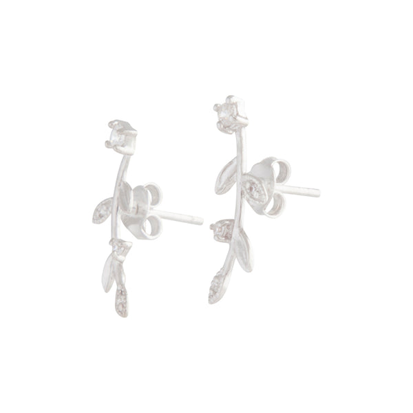 Sterling Silver Diamante Vine Crawler Earrings - Lovisa