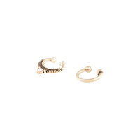 Gold Etched Faux Septum Ring Pack - link has visual effect only