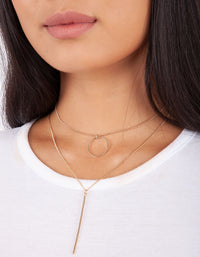 Gold Circle Double Choker - link has visual effect only