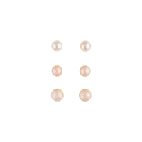 Rose Gold Textured Ball Earring Pack - link has visual effect only