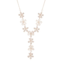 Rose Gold Acrylic & Diamante Flower Y Necklace - link has visual effect only