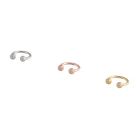 Metals Sandblast Open Ring Earring Pack - link has visual effect only