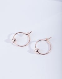 Rose Gold Mini Ball Hoop Earrings - link has visual effect only