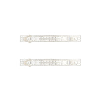 Rhodium Double Diamante Barrette - link has visual effect only