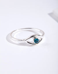 Silver Evil Eye Ring - link has visual effect only