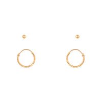 Gold Plated Sterling Silver Stud & Hoop Pack - link has visual effect only