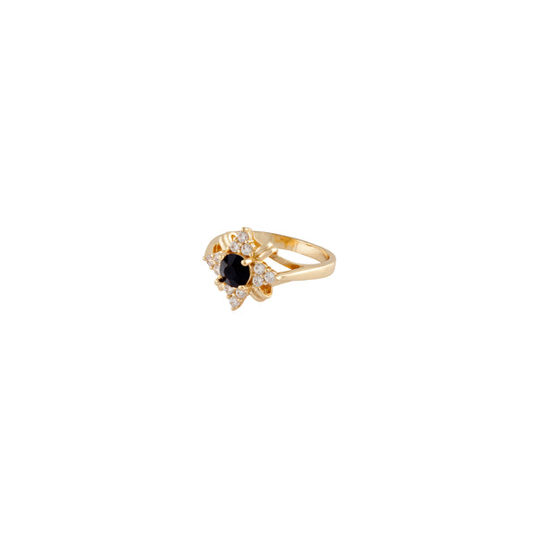 Vintage Gold Diamante Star Ring