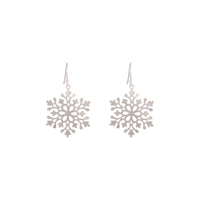 Silver Snowflake Drop Earrings - link has visual effect only
