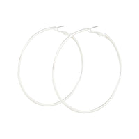 Silver Classic Medium Hoop Earrings - link has visual effect only