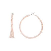 Rose Gold Wavy Layered Hoop Earrings - link has visual effect only
