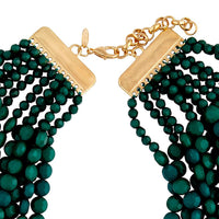 Gold Green Twelve Layer Facet Bead Necklace - link has visual effect only