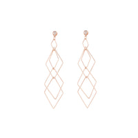 Rose Gold Fine Diamond Diamante Cut Earrings - link has visual effect only