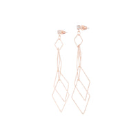 Rose Gold Fine Diamond Diamante Cut Earrings - link has visual effect only