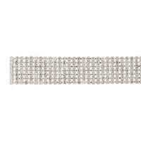 Silver Thick Diamante Choker - Lovisa