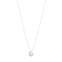 Sterling Silver 2 Carat Bezel Pendant Necklace - link has visual effect only