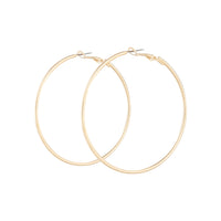 Gold Plain Tube Hoop Earrings - link has visual effect only