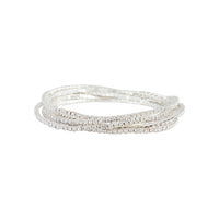 Silver Fine Cup Chain Stretch Bracelet Pack - link has visual effect only