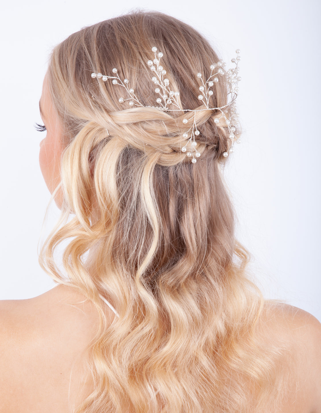 Organic Pearly Comb Drape Clip