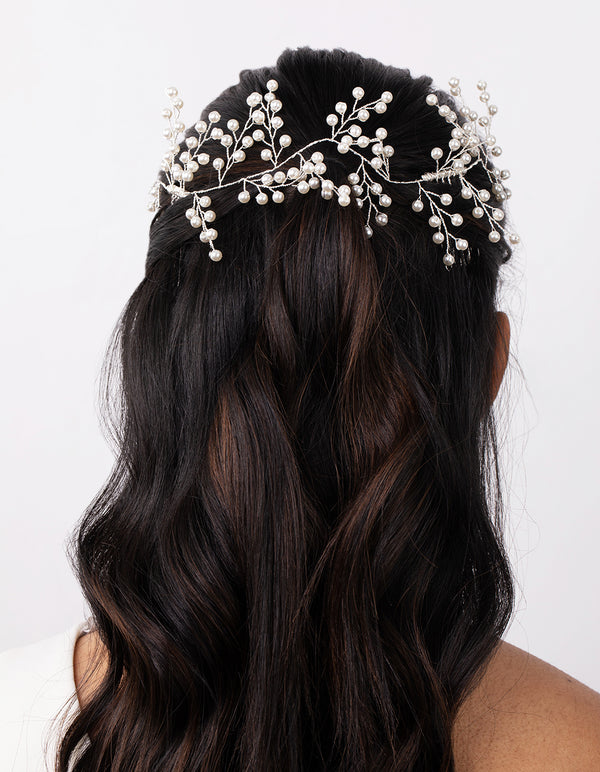 Organic Pearly Comb Drape Clip