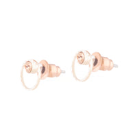 Rose Gold Geometric Circle Diamante Stud Earrings - link has visual effect only