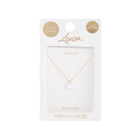 Gold Plated Sterling Silver Cubic Zirconia Carat Pendant Necklace - link has visual effect only