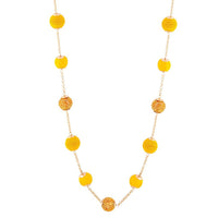 Gold Wrap Bead Station Necklace - link has visual effect only