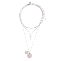 Cross Coin Layered Necklace - link has visual effect only