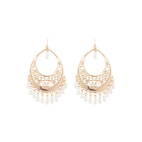 Gold Filigree Teardrop Pearl Chandbali Earrings - link has visual effect only