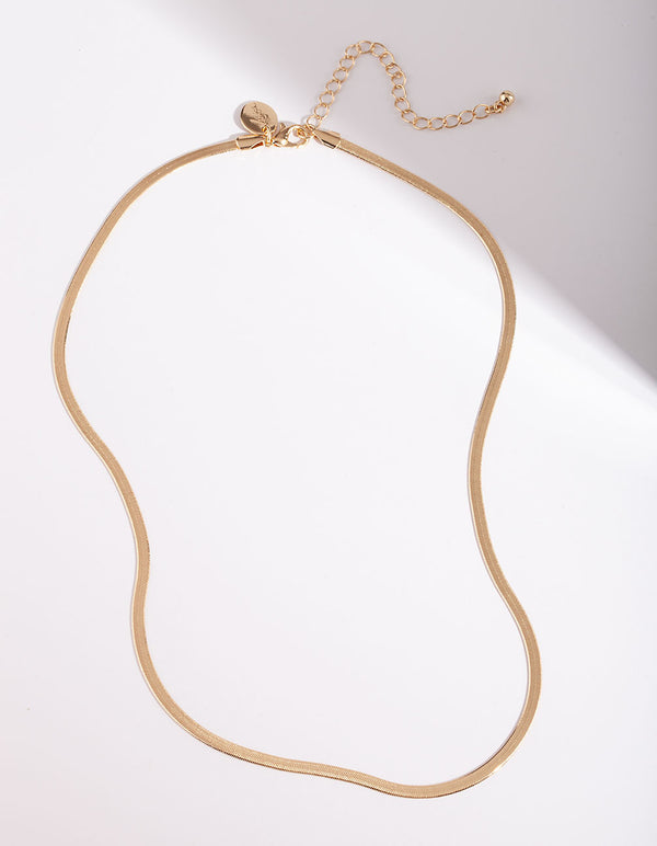Gold Snake Chain Classic Necklace