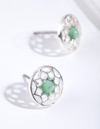 Silver Blue Dream Catcher Stud Earrings - link has visual effect only