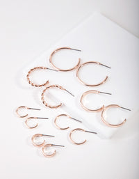 Rose Gold Sleeper Earring 6-Pack - link has visual effect only
