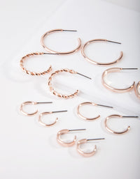 Rose Gold Sleeper Earring 6-Pack - link has visual effect only