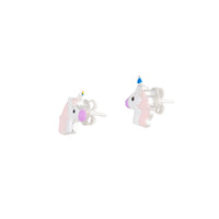 Kids Sterling Silver Unicorn  Head Rainbow Earrings - link has visual effect only