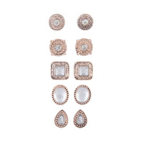 Rose Gold Art Deco Clip-On Earring 5-Pack - link has visual effect only