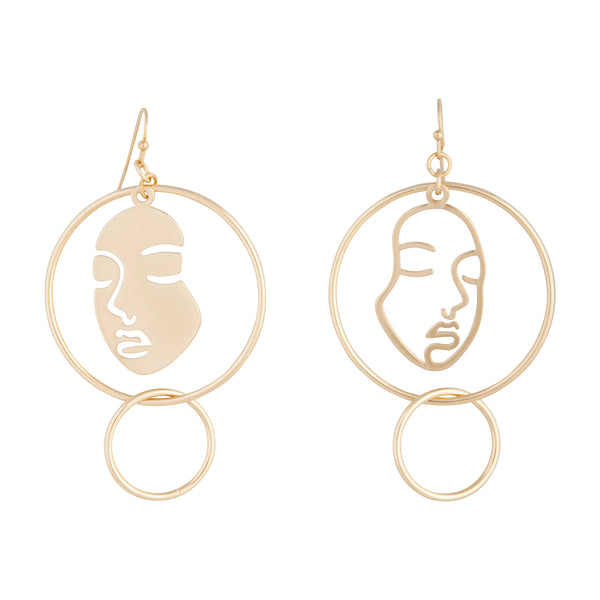 Gold Shadow Inverse Earrings
