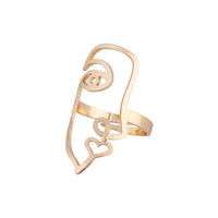 Gold Face Cut-Out Ring - link has visual effect only