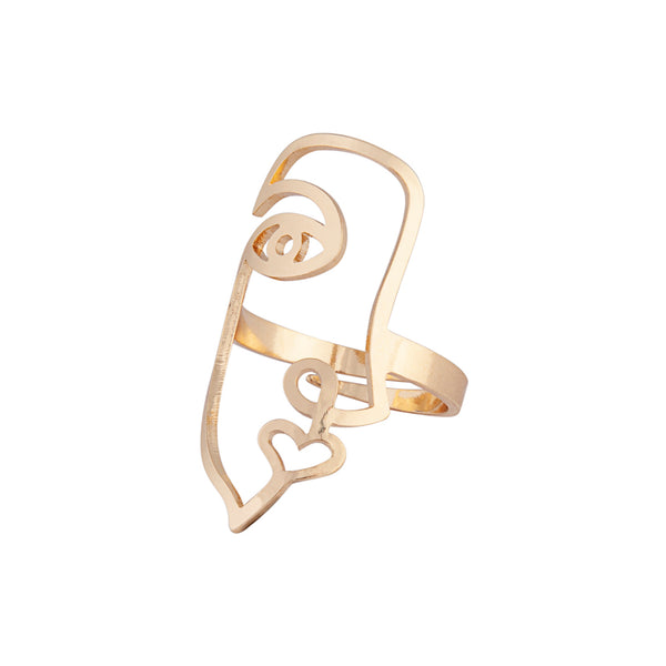 Gold Face Cut-Out Ring