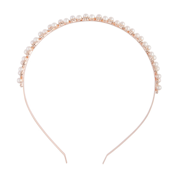 Rose Gold Pearl Diamante Headband - Lovisa