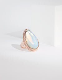Rose Gold Moonstone Semi-Precious Ring - link has visual effect only