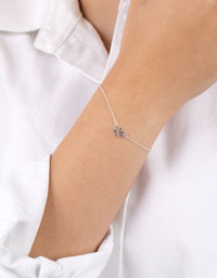 Sterling Silver Lotus Flower Bracelet - link has visual effect only