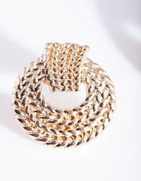 Gold Rope Stud Earrings - link has visual effect only