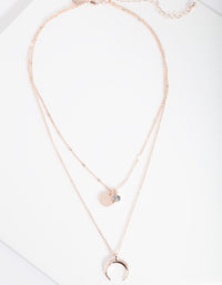 Rose Gold Layer Moon Necklace - link has visual effect only