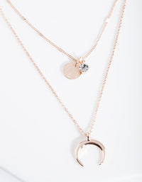 Rose Gold Layer Moon Necklace - link has visual effect only