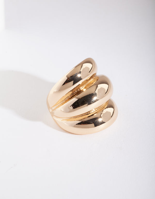 Gold 3 Layer Ring